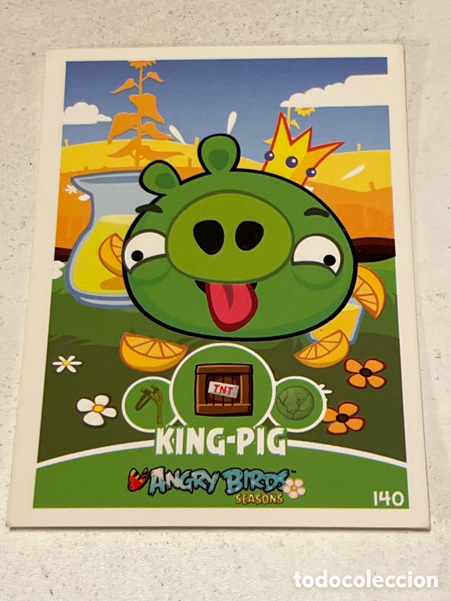 Coleccionismo cromos antiguos: Cromo angry birds season 2012 King Pig N&deg;140