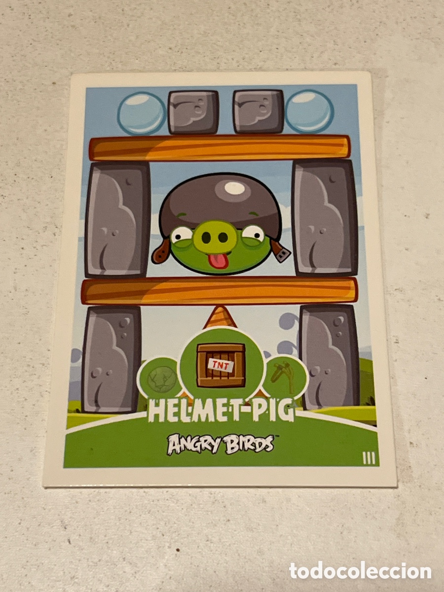 Coleccionismo cromos antiguos: Cromo angry birds season 2012 Helmet Pig N&deg;111