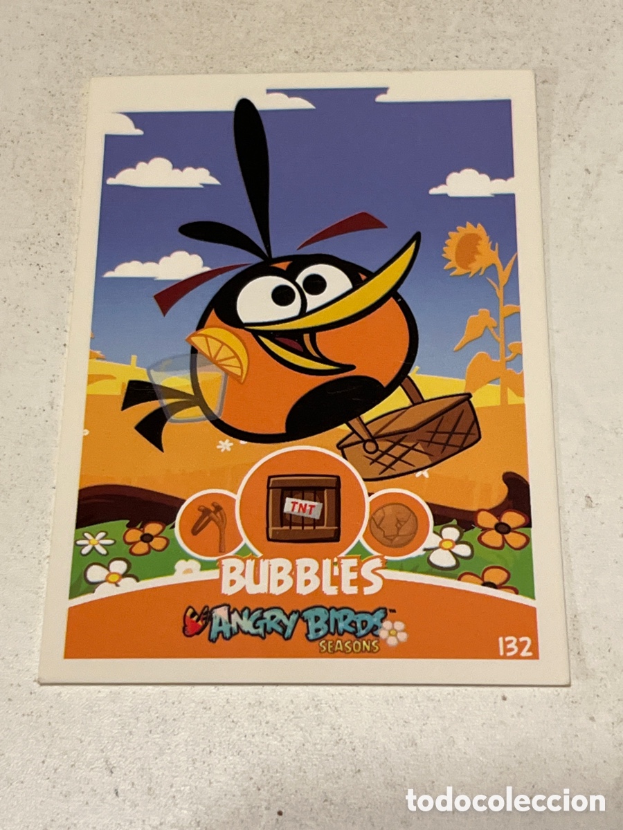 Coleccionismo cromos antiguos: Cromo angry birds season 2012 Bubbles N&deg;132