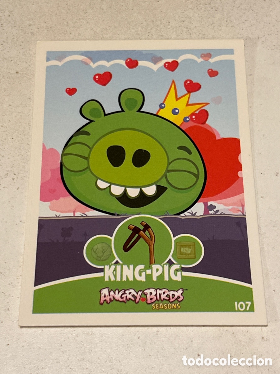 Coleccionismo cromos antiguos: Cromo angry birds season 2012 King Pig N&deg;107