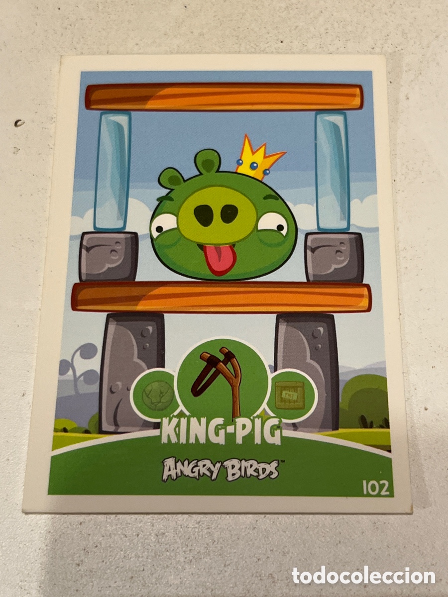 Coleccionismo cromos antiguos: Cromo angry birds season 2012 King Pig N&deg;102