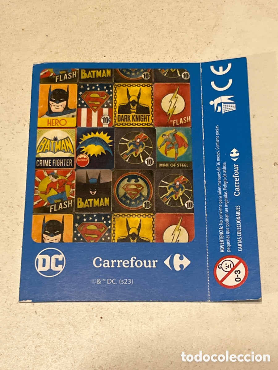 Coleccionismo cromos antiguos: Sobre sorpresa Carrefour Cheetah y C&iacute;borg Colecci&oacute;n DC 2023
