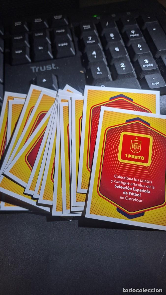 Coleccionismo cromos antiguos: CROMO LOTE DE 15 PUNTOS 1 PUNTO ESPA&Ntilde;A 2026 26 MUNDIAL SELECCION ESPA&Ntilde;OLA CARREFOUR PANINI NUNCA P