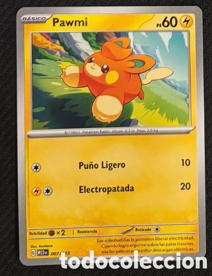 Coleccionismo cromos antiguos: 007/015 Pawmi Carta POKEMON TCG