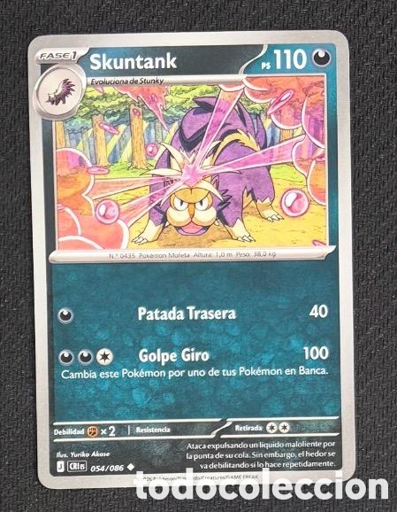 Coleccionismo cromos antiguos: 054/086 Skuntank Carta POKEMON TCG
