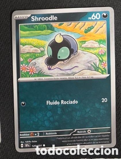 Coleccionismo cromos antiguos: 120/191 Shroodle Carta POKEMON TCG