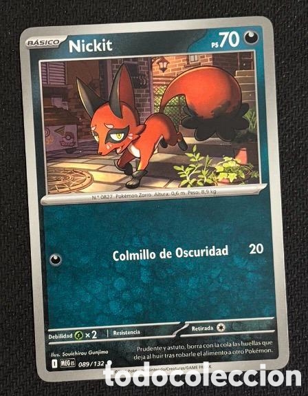 Coleccionismo cromos antiguos: 089/132 Nickit Carta POKEMON TCG