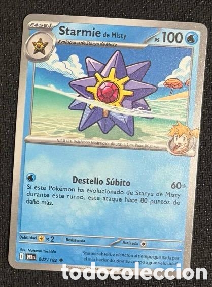 Coleccionismo cromos antiguos: 047/182 Starmie Carta POKEMON TCG