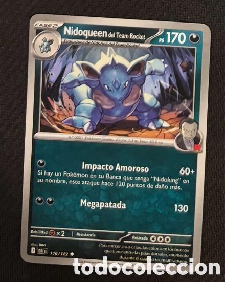 Coleccionismo cromos antiguos: 116/182 Nidoqueen Carta POKEMON TCG