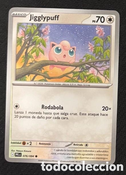 Coleccionismo cromos antiguos: 076/094 Jigglypuff Carta POKEMON TCG
