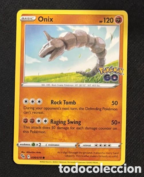 Coleccionismo cromos antiguos: 036/078 Onix Carta POKEMON TCG