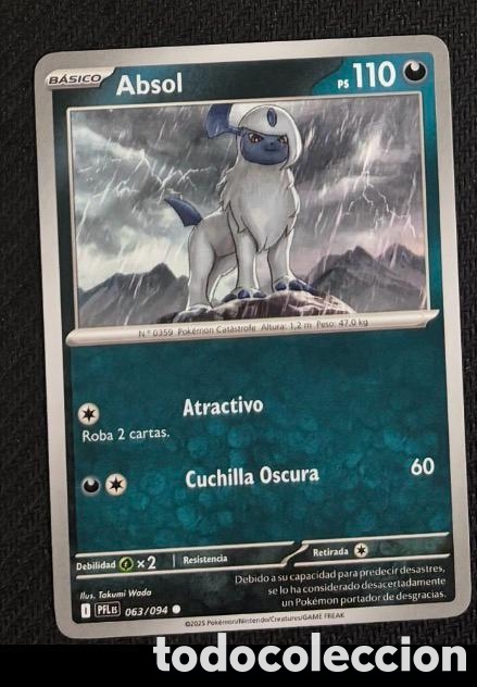 Coleccionismo cromos antiguos: 063/094 Absol Carta POKEMON TCG