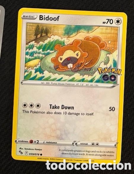 Coleccionismo cromos antiguos: 059/078 Bidoof Carta POKEMON TCG