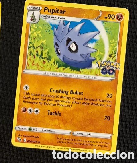 Coleccionismo cromos antiguos: 038/078 Pupitar Carta POKEMON TCG