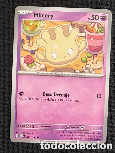 Coleccionismo cromos antiguos: 043/094 Milcery Carta POKEMON TCG
