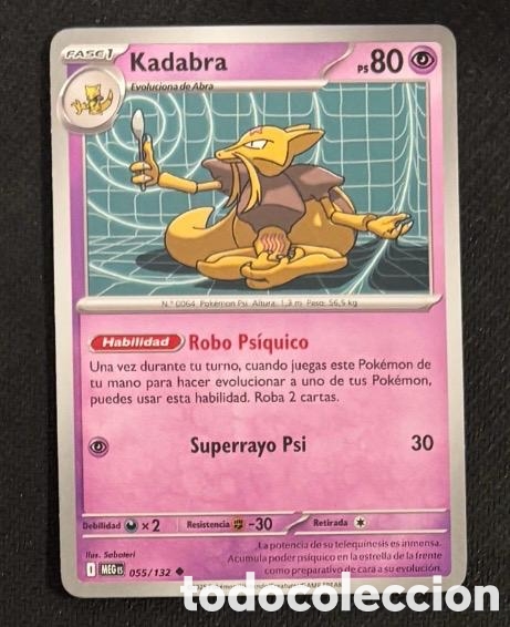 Coleccionismo cromos antiguos: 055/132 Kadabra Carta POKEMON TCG