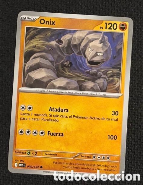 Coleccionismo cromos antiguos: 070/132 Onix Carta POKEMON TCG