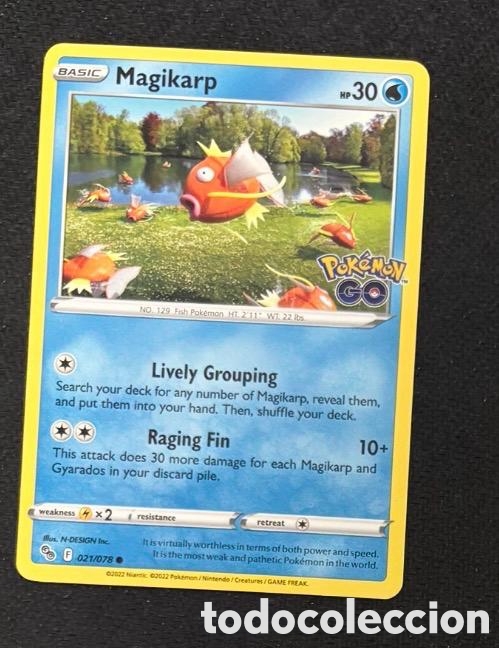 Coleccionismo cromos antiguos: 021/078 Magikarp Carta POKEMON TCG