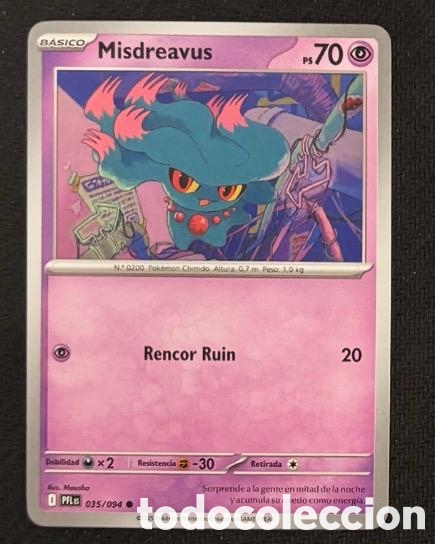Coleccionismo cromos antiguos: 035/094 Misdreavus Carta POKEMON TCG