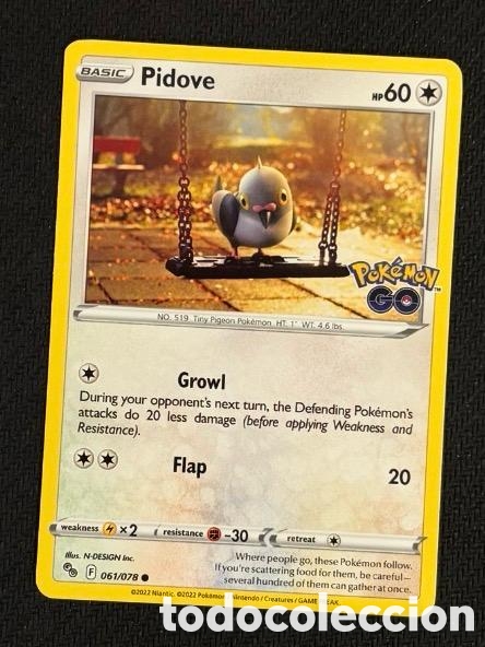 Coleccionismo cromos antiguos: 061/078 Pidove Carta POKEMON TCG