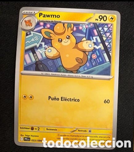 Coleccionismo cromos antiguos: 033/094 Pawmo Carta POKEMON TCG