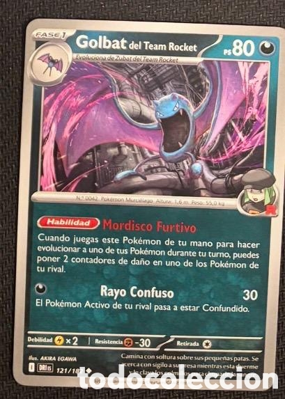 Coleccionismo cromos antiguos: 121/182 Golbat Carta POKEMON TCG
