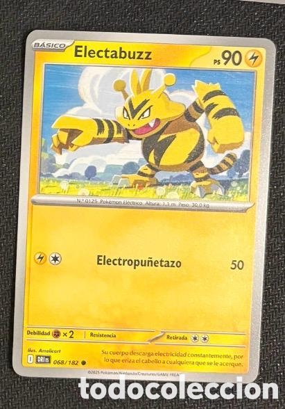 Coleccionismo cromos antiguos: 068/182 Electabuzz Carta POKEMON TCG