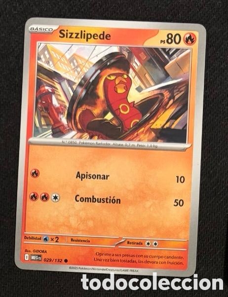 Coleccionismo cromos antiguos: 029/132 Sizzlipede Carta POKEMON TCG