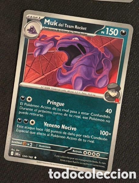 Coleccionismo cromos antiguos: 124/182 Muk Carta POKEMON TCG