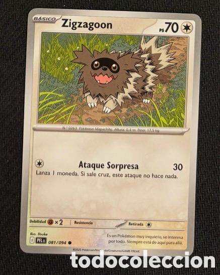 Coleccionismo cromos antiguos: 081/094 Zigzagoon Carta POKEMON TCG