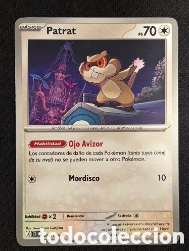 Coleccionismo cromos antiguos: 070/086 Patrat Carta POKEMON TCG