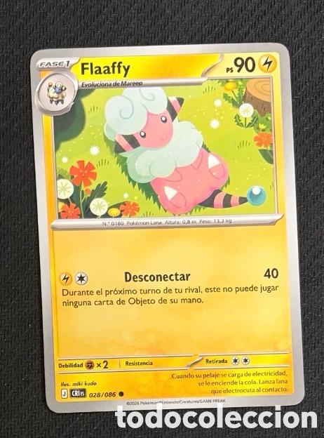 Coleccionismo cromos antiguos: 028/086 Flaaffy Carta POKEMON TCG