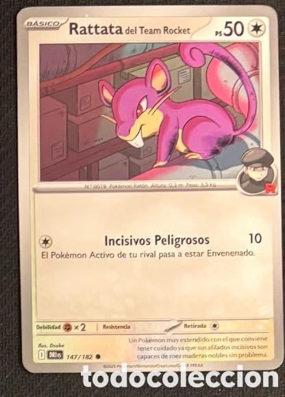 Coleccionismo cromos antiguos: 147/182 Rattata Carta POKEMON TCG