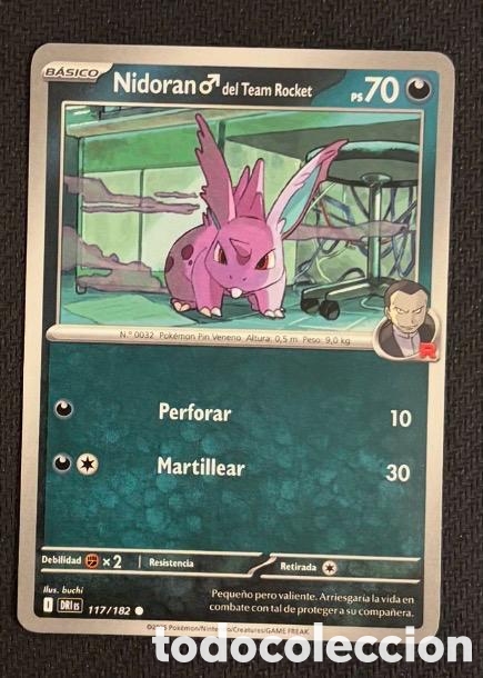 Coleccionismo cromos antiguos: 117/182 Nidoran Carta POKEMON TCG