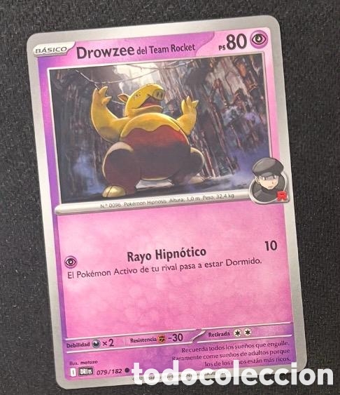Coleccionismo cromos antiguos: 079/182 Drowzee Carta POKEMON TCG