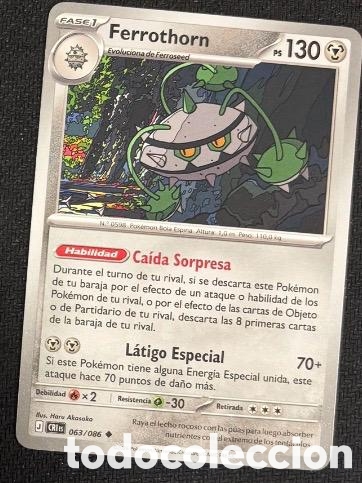 Coleccionismo cromos antiguos: 063/086 Ferrothorn Carta POKEMON TCG