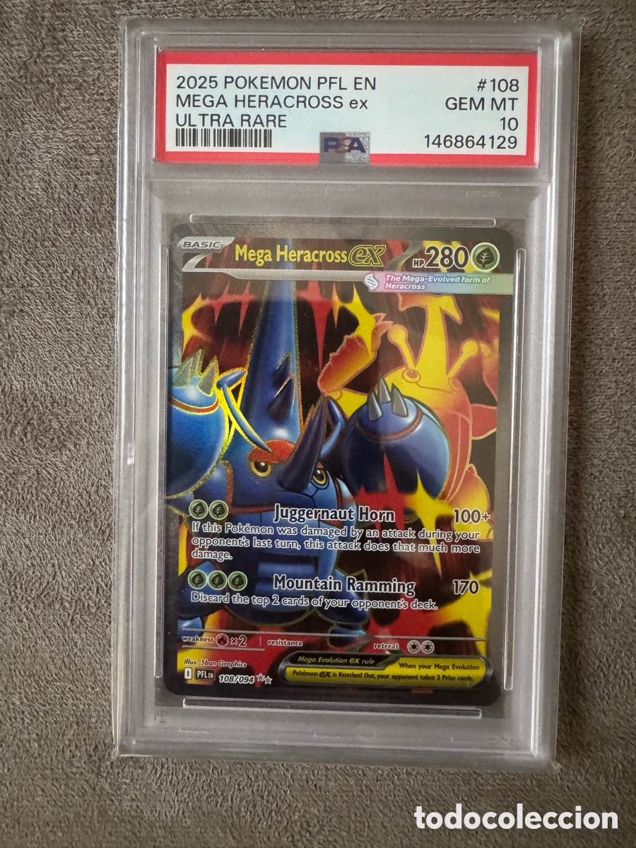 Coleccionismo cromos antiguos: Cromo Pokemon Mega Heracross - Foto 1