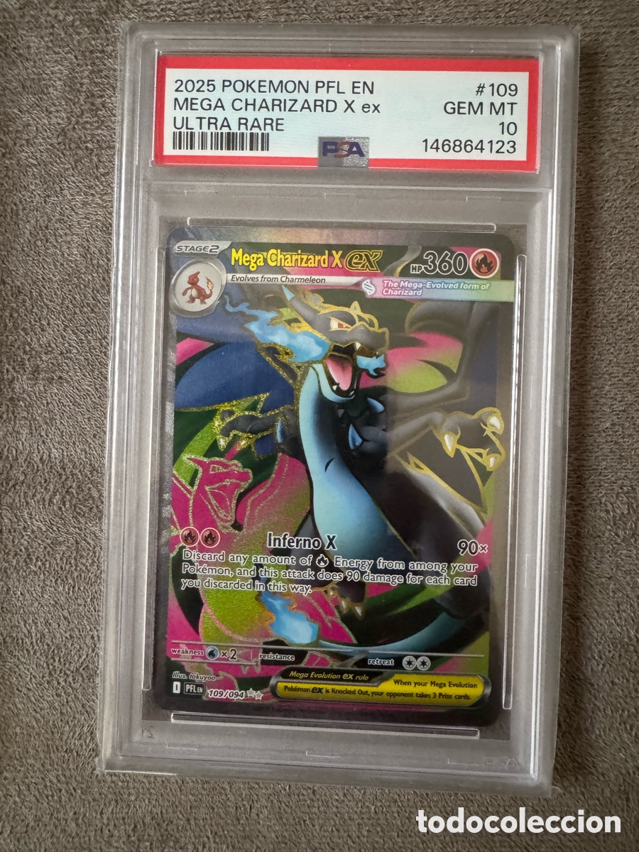 Coleccionismo cromos antiguos: Cromo Pokemon Mega Charizard X