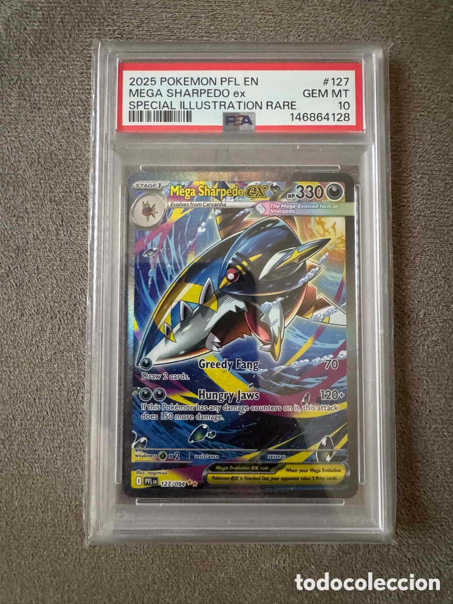 Coleccionismo cromos antiguos: Cromo Pokemon Mega Sharpedo - Foto 1