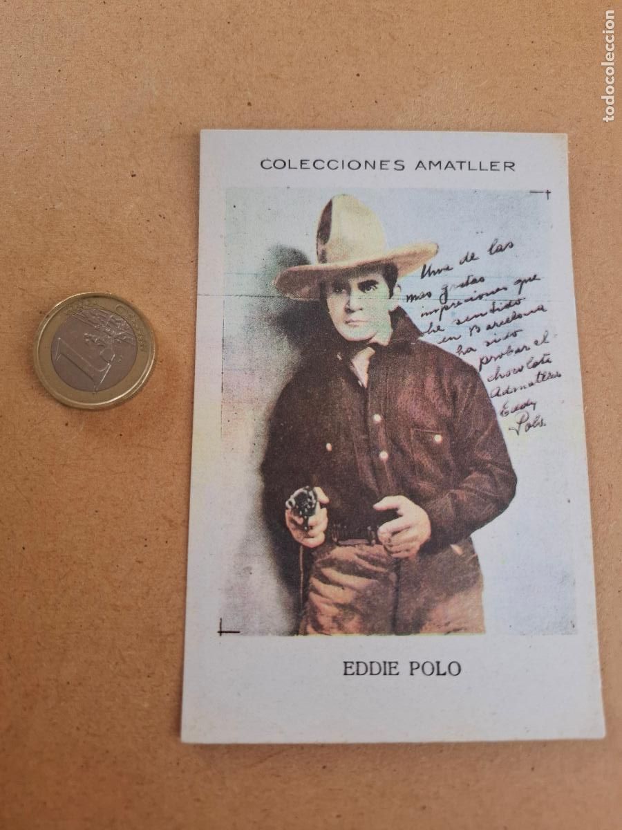 Coleccionismo cromos antiguos: EDDIE POLO - CHOCOLATE AMATLLER - SERIE I - ARTISTA N&ordm; 12 - N&Uacute;M. 34