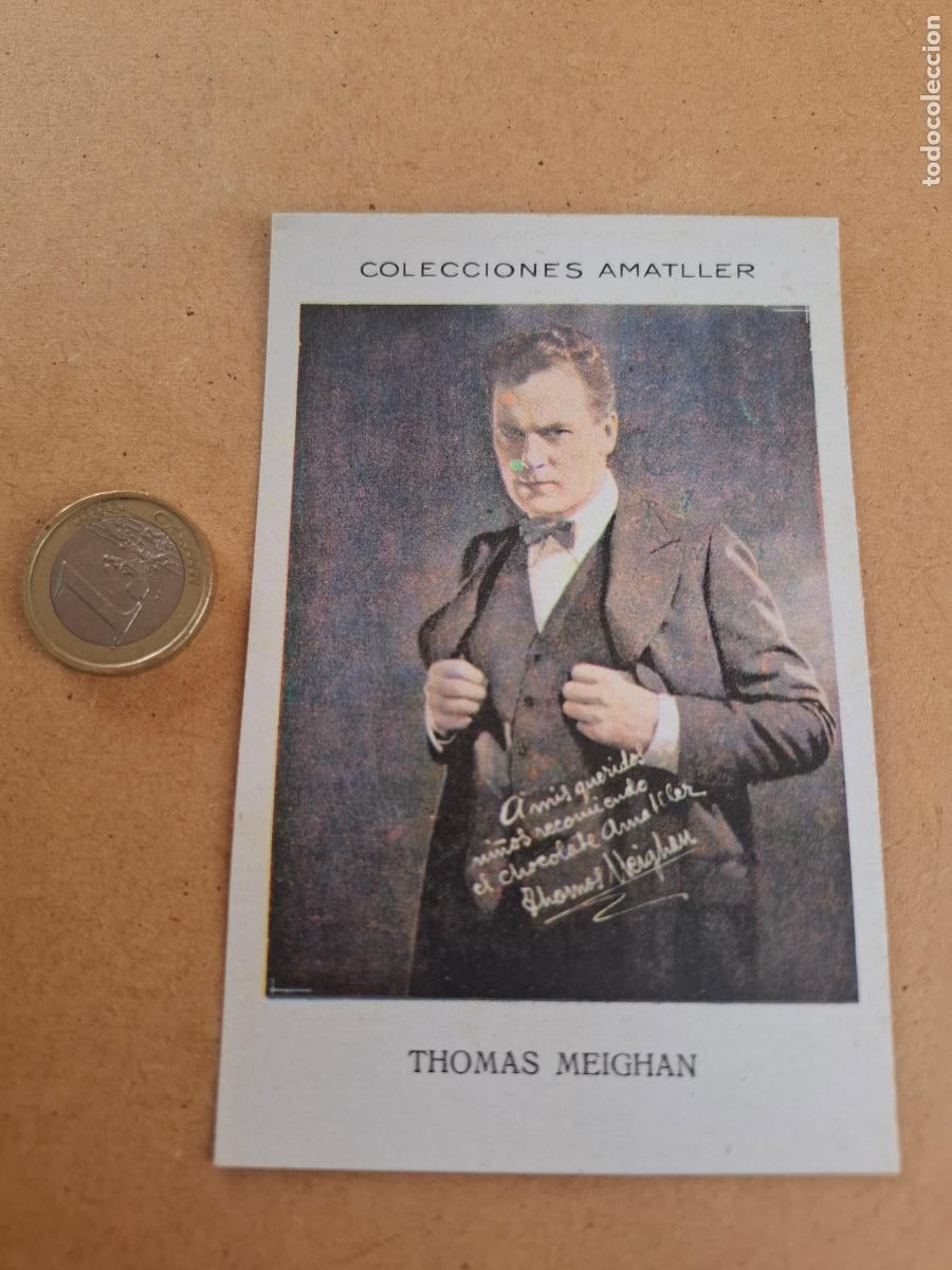 Coleccionismo cromos antiguos: THOMAS MEIGAN - CHOCOLATE AMATLLER - SERIE M - ARTISTA N&ordm; 17 - N&Uacute;M. 44