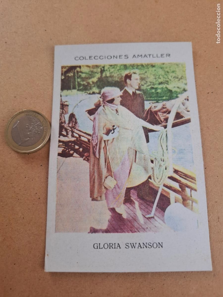Coleccionismo cromos antiguos: GLORIS SWANSON - CHOCOLATE AMATLLER - SERIE T - ARTISTA N&ordm; 25 - N&Uacute;M. 60