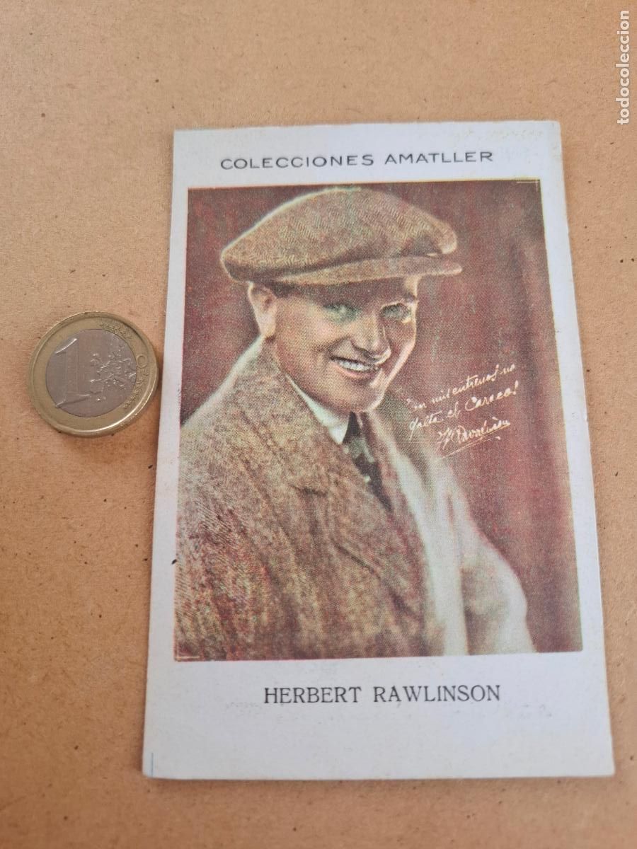 Coleccionismo cromos antiguos: HERBERT RAWLINSON - CHOCOLATE AMATLLER - SERIE U - ARTISTA N&ordm; 26 - N&Uacute;M. 61