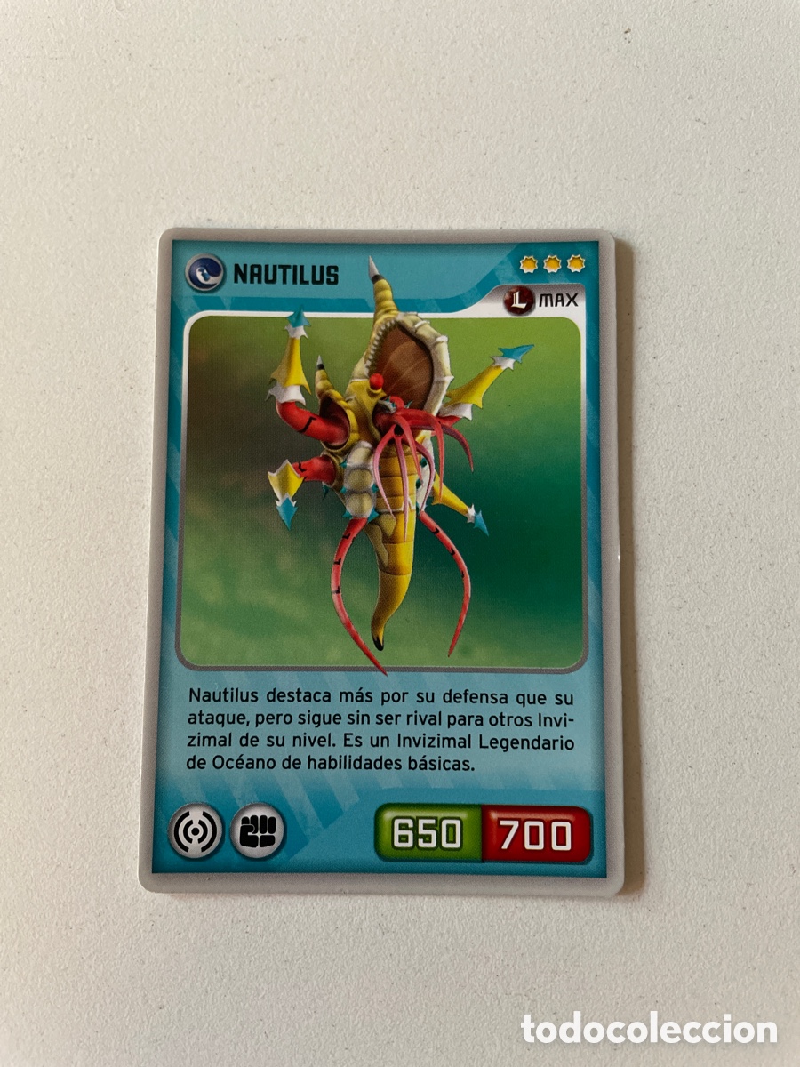 Coleccionismo cromos antiguos: Invizimals n&uacute;mero 245 Nautilus &ldquo;L Max&rdquo; PANINI 2009-2013