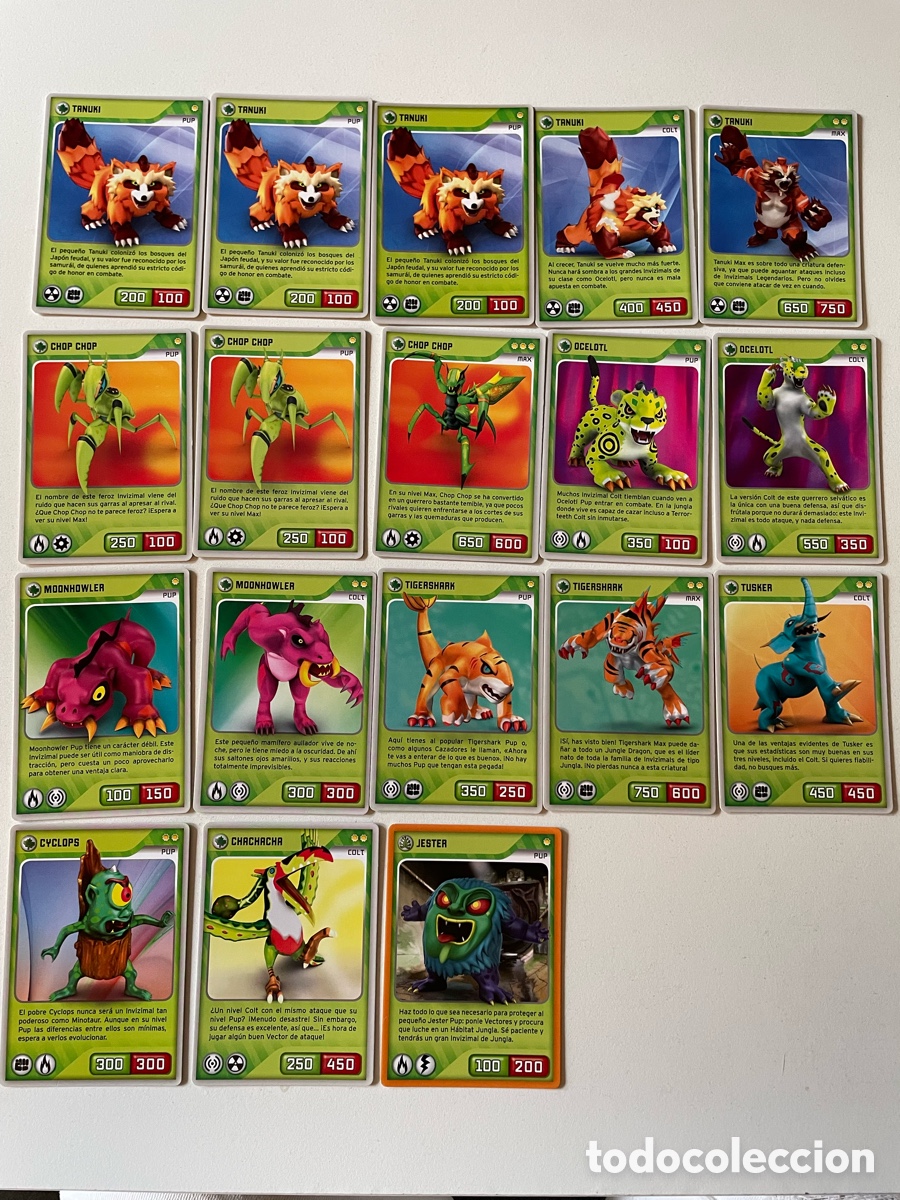 Coleccionismo cromos antiguos: Invizimals Pack cartas comunes - Foto 6