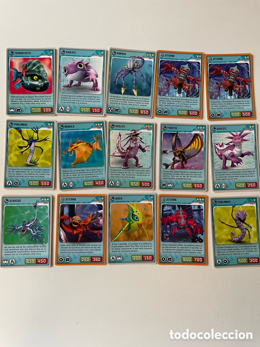 Coleccionismo cromos antiguos: Invizimals Pack cartas comunes