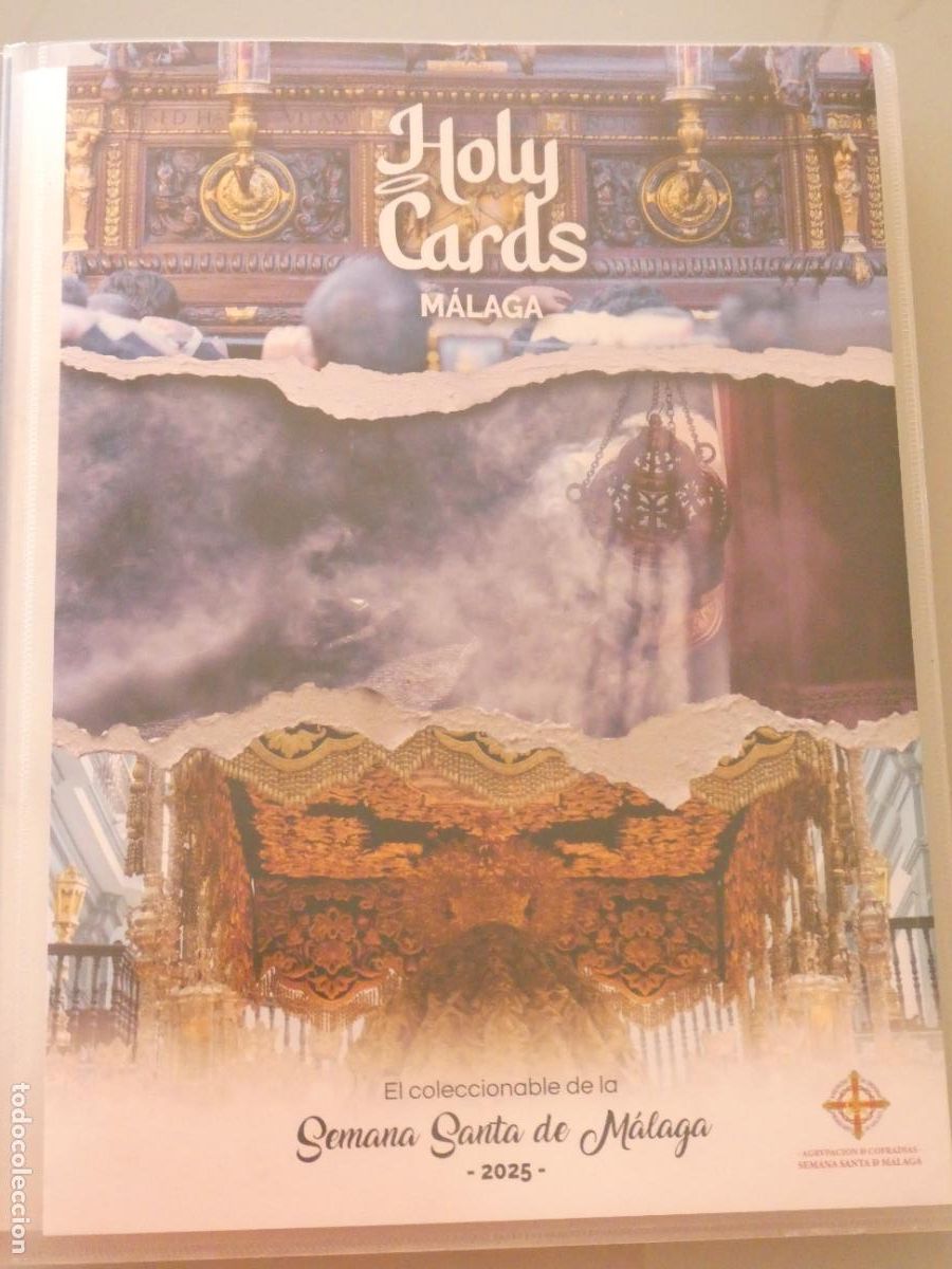 Coleccionismo cromos antiguos: &Aacute;LBUM CROMOS 388 TRADING CARDS COFRAD&Iacute;AS HERMANDADES SEMANA SANTA M&Aacute;LAGA 2025 HOLY CARDS. 1,2KG