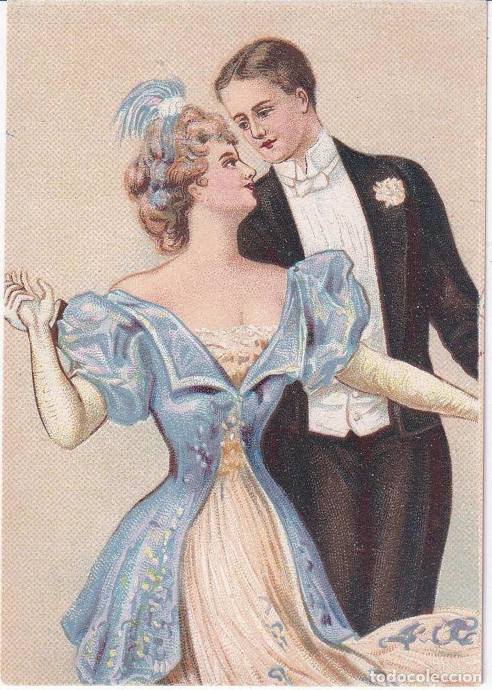 Coleccionismo cromos antiguos: ANTIGUO CROMO DE UNA PAREJA BAILANDO