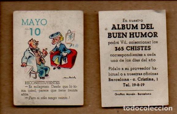 Coleccionismo cromos antiguos: ANTIGUO CROMO DEL ALBUM DEL BUEN HUMOR - 10 DE MAYO.