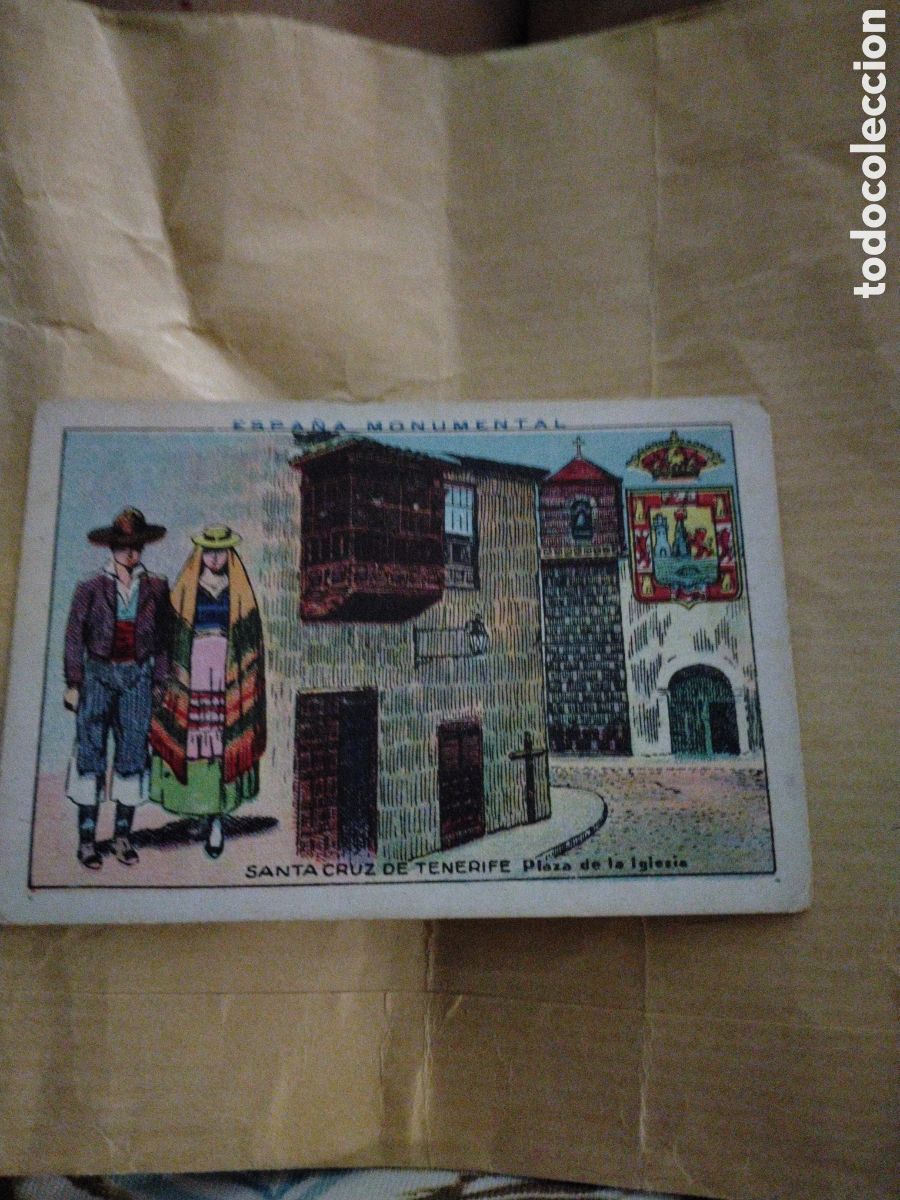 Coleccionismo cromos antiguos: ESPA&Ntilde;A MONUMENTAL-SANRA CRUZ DE TENERIFE-PLAZA DE LA IGLESIA-N 43-CHOCOLATES AMATLLER BARCELONA 19..